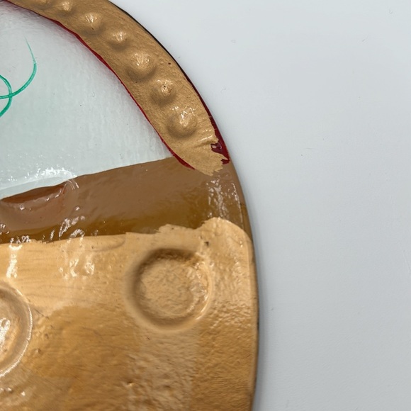 Lori Siebert for Sylvestri Platter Vino Wine & Cheese Fused Glass Art Glass NWT - Picture 9 of 16